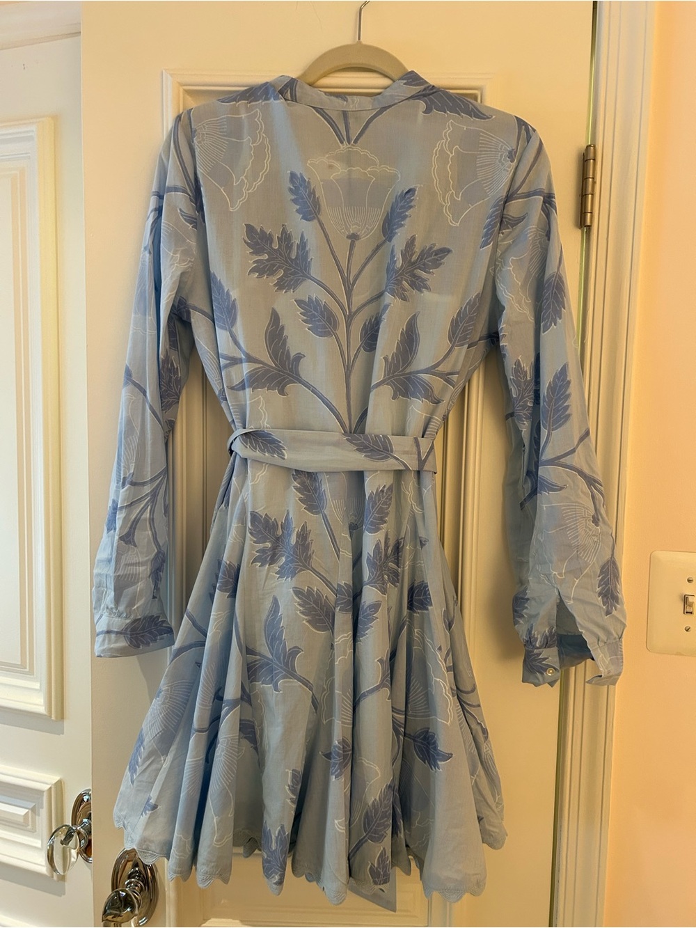 Juliet Dunn Floral Scalloped Cotton Dress NWT - Picture 3 of 6
